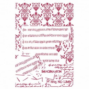 STAMPERIA SZABLON 21x29,7cm MUZYKA