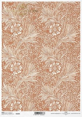 Papier-ryżowy-R1869 - tapety, tła, art deco, inspiracje Williamem Morrisem