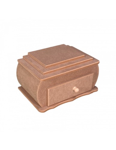 Pudełko z mdf z szufladą, rozm. 17x25x13cm