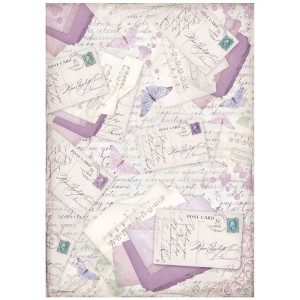 STAMPERIA PAPIER RYŻOWY A4 PROVENCE LISTY