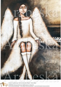 Papier ryżowy Arabeska – A4R17, format A4 – Anioł siedzący