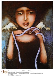 Papier ryżowy Arabeska – A4R77, format A4 – Portret anioła.