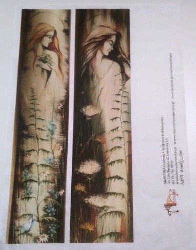 Papier ryżowy Arabeska – A3R9, format A3 – Anioły polne