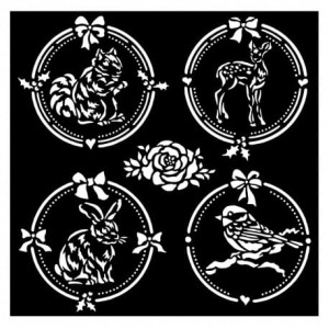 STAMPERIA SZABLON 3D 18x18 cm CHRISTMAS 4 RAMKI