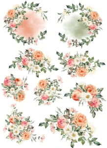 Papier Ryżowy do Decoupage Kwiaty Studio75