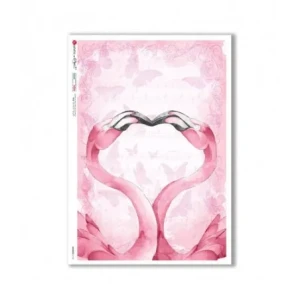 Papier ryżowe FLAMINGI  0144 FORMAT A3 (32X45 CM)Paper Designs