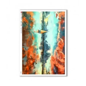 Papier ryżowy KRAJOBRAZ  FORMAT A3 (32X45 CM)Paper Designs