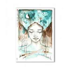 Papier ryżowy TWARZ  FORMAT A4 (32X22,5 CM)Paper Designs   