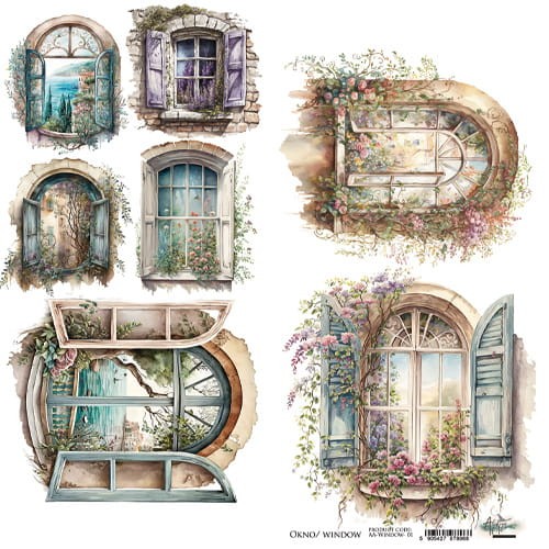 Karta 15x30,5 cm OKNA -  