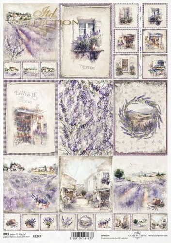 Papier ryżowy ITD R2247 lawenda