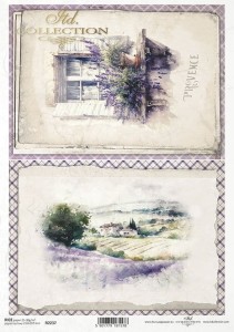 Papier ryżowy ITD R2237  lawenda