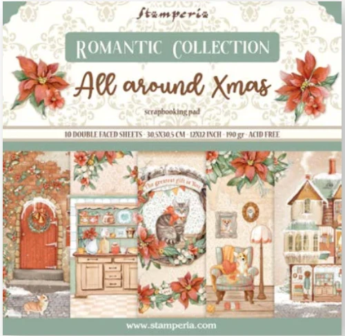 STAMPERIA-BLOK 20,3cm All Around Christmast SBBS89