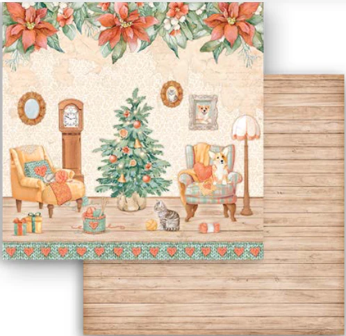 STAMPERIA-BLOK 20,3cm All Around Christmast SBBS89