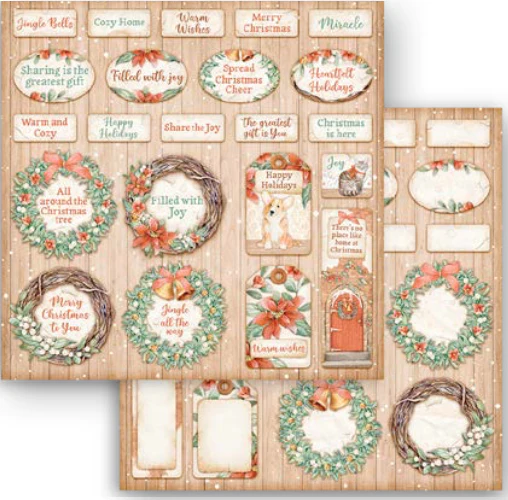 STAMPERIA-BLOK 20,3cm All Around Christmast SBBS89