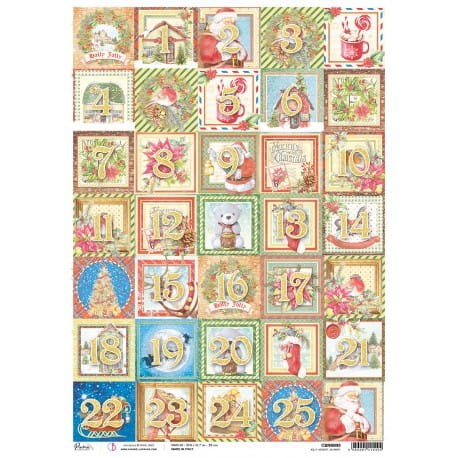 CIAO BELLA PAPIER RYŻOWY A3 JOLLY ADVENT JOURNEY