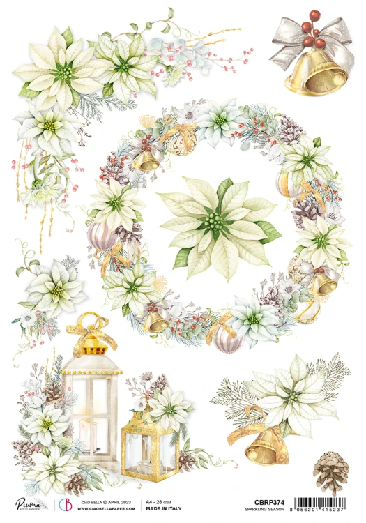 CIAO BELLA PAPIER RYŻOWY A4 SPARKLING SEASON
