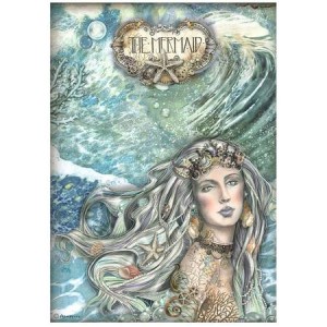Stamperia Papier ryżowy A4 Songs of the Sea The Mermaid (DFSA4809)