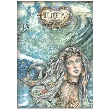 Stamperia Papier ryżowy A4 Songs of the Sea The Mermaid (DFSA4809)