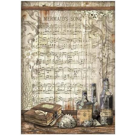 Stamperia Papier ryżowy A4 Songs of the Sea Mermaid's Song (DFSA4814)