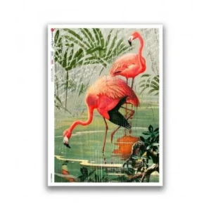 PTAKI ,FLAMINGI A3 (32x45cm)