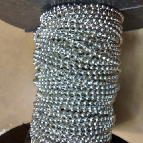 METAL ŁAŃCUSZEK KULKOWY 2,4mm SREBRO