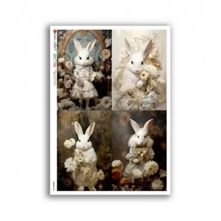 Papier ryżowy  ZWIERZĘTA 0228 A4  (22,5X32 CM)    