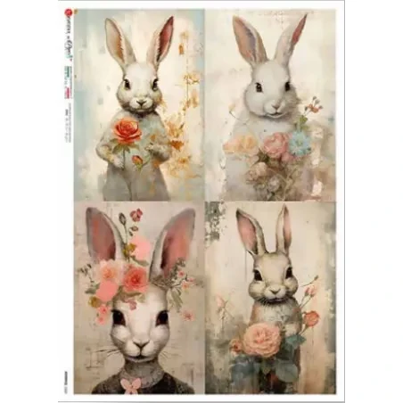 Papier ryżowy  ZWIERZĘTA 0226 A3  (32X45 CM)