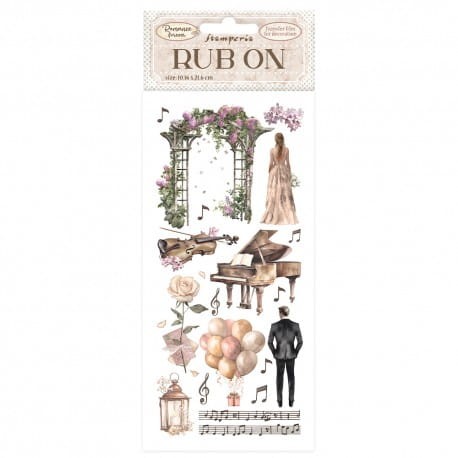 STAMPERIA RUB-ON TRANSFER 10x 21,6cm ROMANCE FOR.ELEMENTY DFLRB65