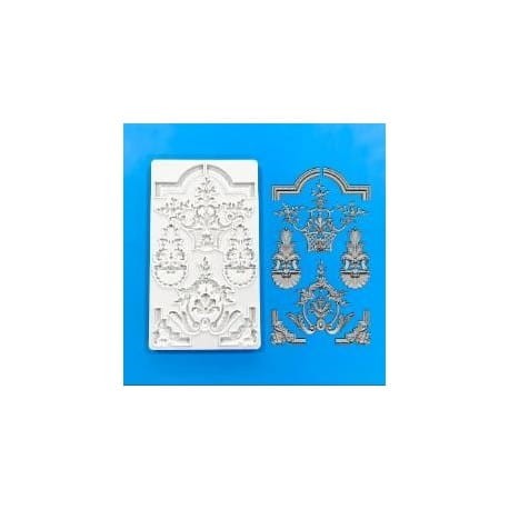 PENTART FOREMKA SILIKONOWA ROKOKO 7 ELEMENTÓW 11,3x19,5cm