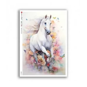 Papier ryżowy ZWIERZĘTA 0243 A4 KOŃ  (22,5X32 CM)  