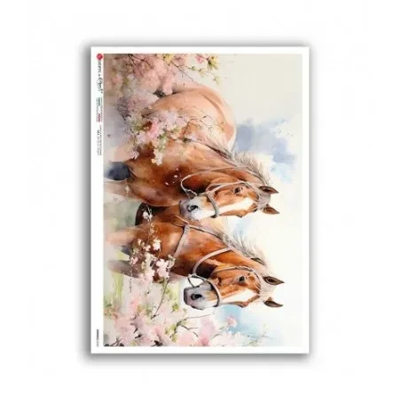 Papier ryżowy ZWIERZĘTA 0245 A4 KOŃ  (22,5X32 CM)   
