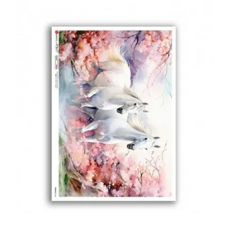 Papier ryżowy ZWIERZĘTA 0246 A4 KOŃ  (22,5X32 CM)    