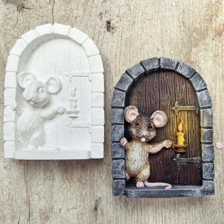 Forma silikonowa Mila Project FMP083 - „Mouse at the Doorway”