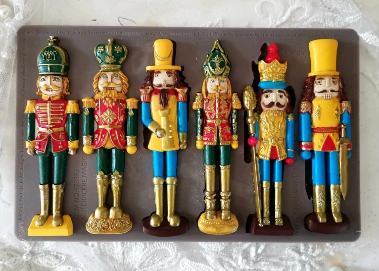 Forma silikonowa do odlewów 20x13 cm - Prima Nutcracker Magic. Propozycja dekorowania odlewów.