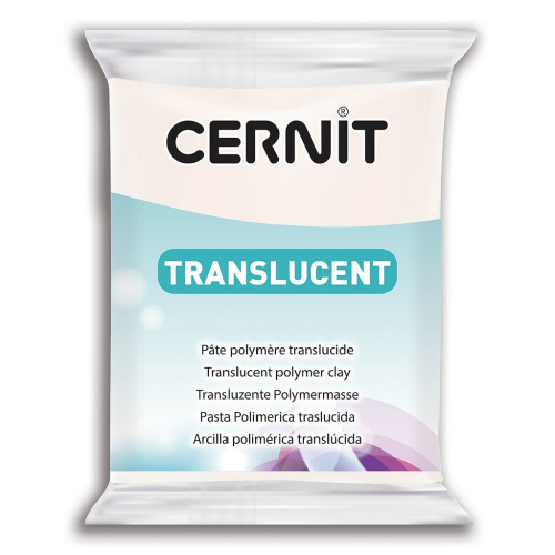 Modelina Cernit Translucent 56g, kolor 005 półprzejrzysty biały