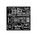 Szablon 3D Stamperia 12x12 cm - Bilety