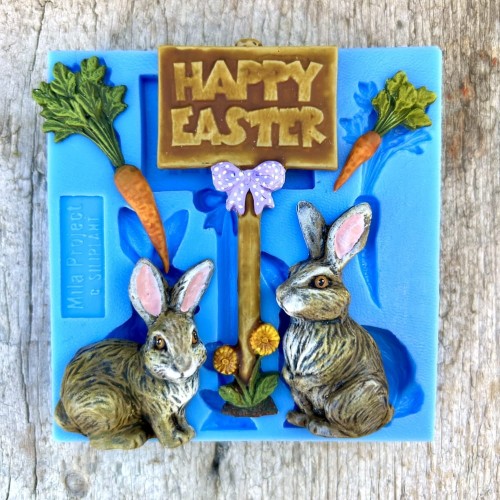 Foremka silikonowa Mila Project FMP105 - Zające Wielkanocne