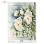 Papier ryżowy ITD R2460 - A4, Białe Peonie.jpg