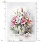 Papier ryżowy ITD R2464, Różowe Lilie .jpg