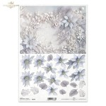 Papier ryżowy ITD R2364 - A4, Zimowy Bukiet, Kwiaty 3D.jpg