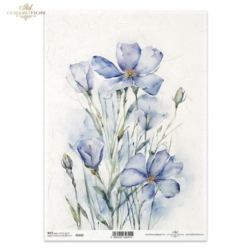 Papier ryżowy ITD R2469 - A4, Kwiaty Lnu.jpg