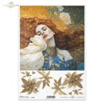 Papier ryżowy ITD R2403 - A4, Kobieta, Secesja.jpg
