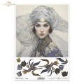 Papier ryżowy ITD R2398 - A4, Kobieta, Tulipany.jpg