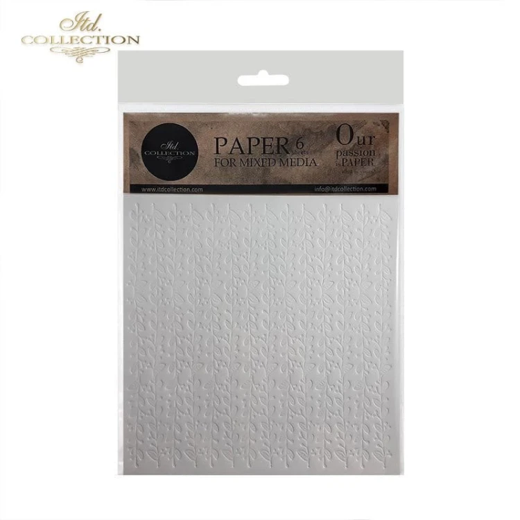 Papier tłoczony ITD PSS058 - zestaw 6 sztuk
