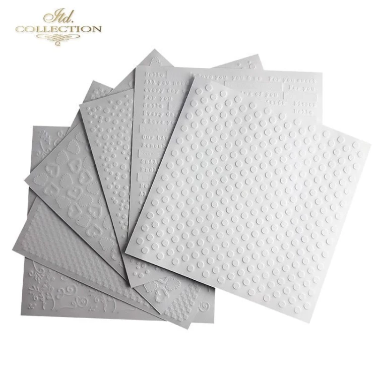 Papier tłoczony ITD PSS041 - zestaw 6 sztuk