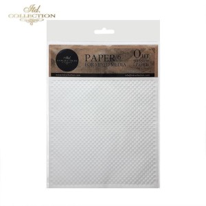 Papier tłoczony ITD PSS057 - zestaw 6 sztuk, kratka, szachownica