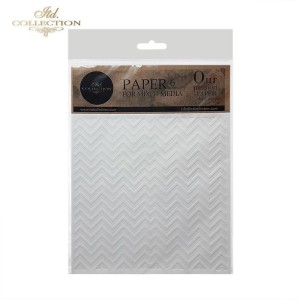 Papier tłoczony ITD PSS047 - zestaw 6 sztuk, zygzaki