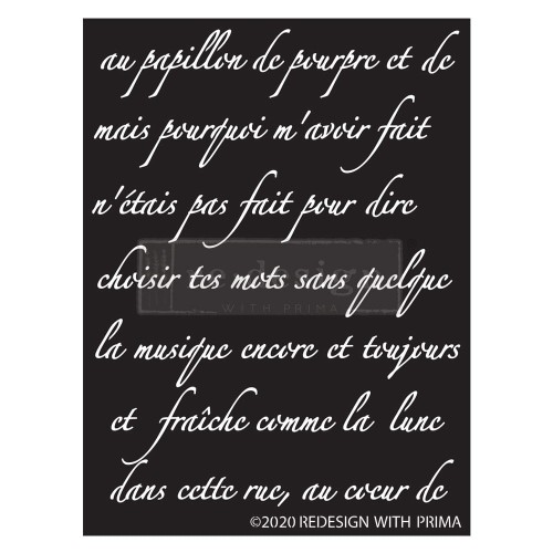 Szablon 3D Prima Re·Design - Butterfly Script, 23x34cm