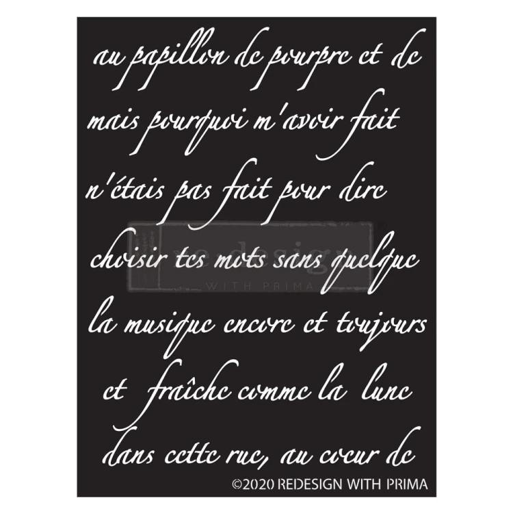 Szablon 3D Prima Re·Design - Butterfly Script, 23x34cm