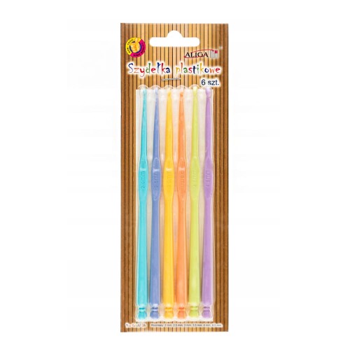 Szydełka plastikowe - zestaw 6 sztuk, 2-4,5mm